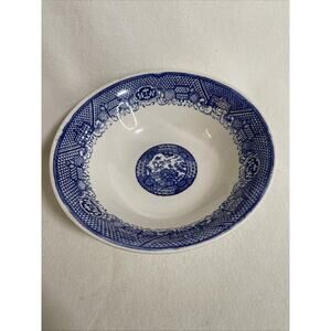 9 Inch Blue Willow Ware Vegetable Bowl by ROYAL China (USA) Sm Chip. See